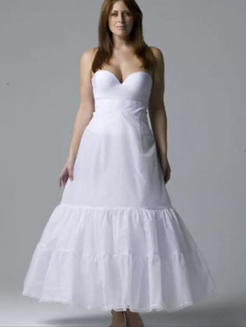 David's Bridal White 2 Tier Medium Fullness ALine Petticoat Slip Women's Size 14